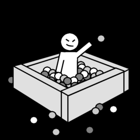 ball pit: throw balls